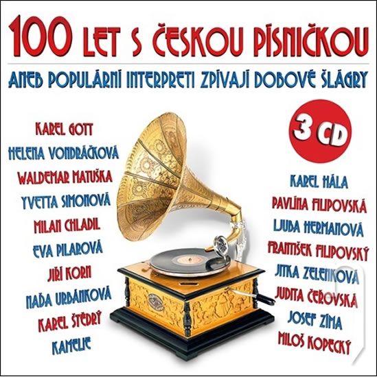 CD - 100 let s českou písničkou - 3 CD