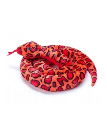 Hračka - Plyšový had červený skvrnitý - 300 cm
