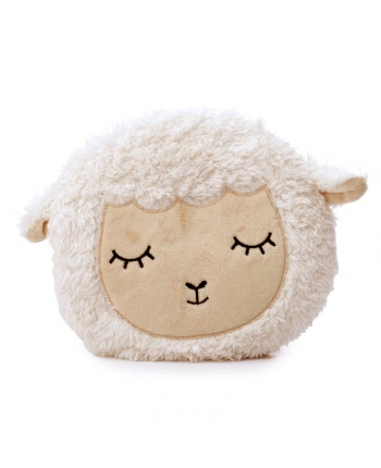 Hračka - Plyšový hřejivý polštář - spící ovce - hlava - 18 cm