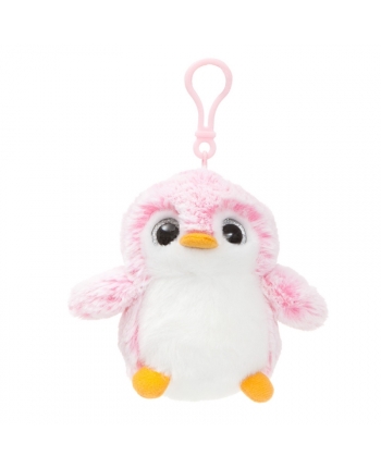 Hračka -  Plyšový tučňák  růžový - přívěšek - Pom Pom (10 cm)