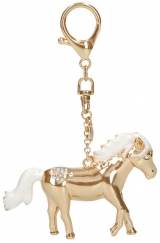 Hračka - Přívěsek kovový - koník Horses Dreams - zlatý - 6,5 cm 