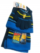 Hračka - Set zimního oblečení - Mimoň - tmavě modra - čepice + šála + rukavice