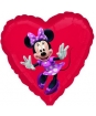 Héliový balonek srdce - Minnie Mouse - 46 cm