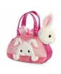 Plyšová kabelka růžová se zajíčkem - Fancy Pals (20,5 cm)