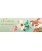 Plyšová liška Francis s dečkou - Ebba Eco Collection - 30 cm