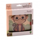 Hračka - Dřevěné puzzle - opička - Jouéco - 15 cm