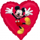 Hračka - Héliový balonek srdce - Mickey - 45 cm