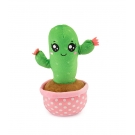Hračka - Plyšový kaktus v růžovém květináči - 28 cm