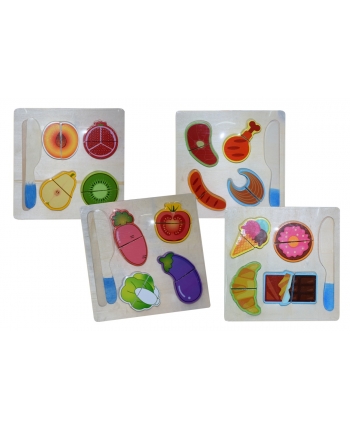 Hračka - Drevené puzzle potraviny