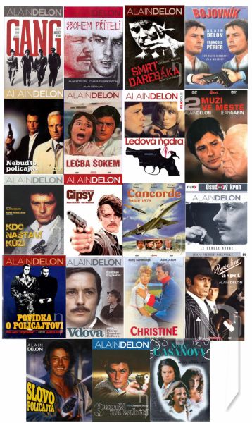 DVD Film - 19x Alain Delon (19 DVD sada)