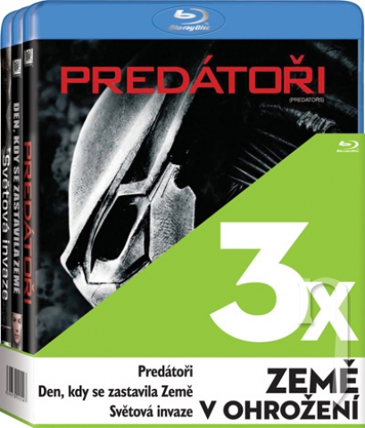 BLU-RAY Film - 3x Země v ohrožení  (Den, kdy zastavila Země, Světová invaze, Predátoři - 3 Bluray)