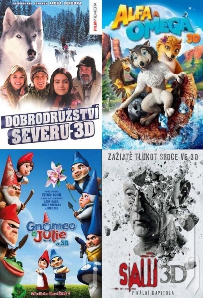 DVD Film - 4x 3D film (4DVD sada)