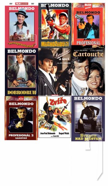 DVD Film - 9x Belmondo (9 DVD sada)