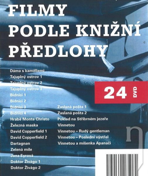 DVD Film - Filmy podle knižní předlohy (24 DVD)