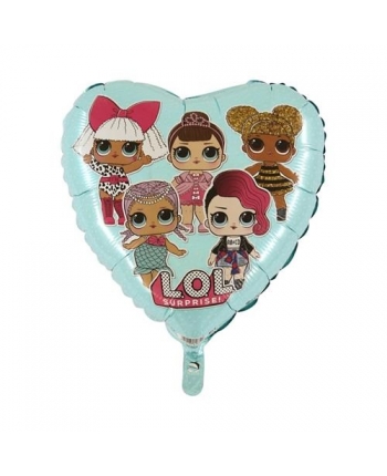 Hračka - Héliový balón - LOL Surprise - Modré srdce - 45 cm