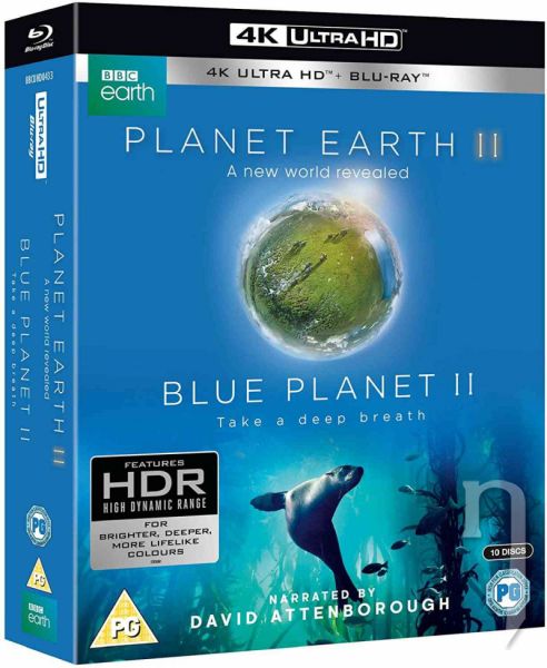 BLU-RAY Film - Planet Earth II & Blue Planet II Boxset - UHD Blu-ray + Blu-ray (bez CZ)