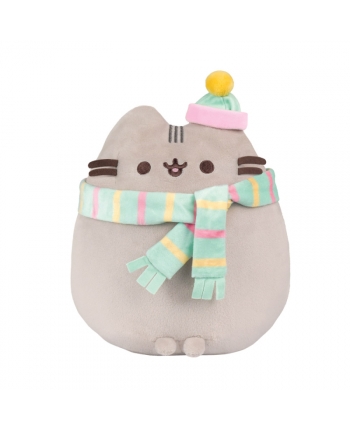 Hračka - Plyšová mačička Pusheen s čiapkou a šálom - Pusheen - 26 cm