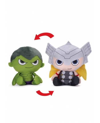 Hračka - Plyšová oboustranná postavička - Hulk a Thor - Marvel - 28 cm