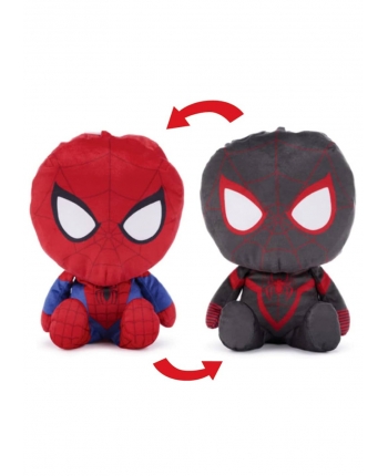 Hračka - Plyšová oboustranná postavička - Spider-Man a Miles Morales - Marvel - 28 cm