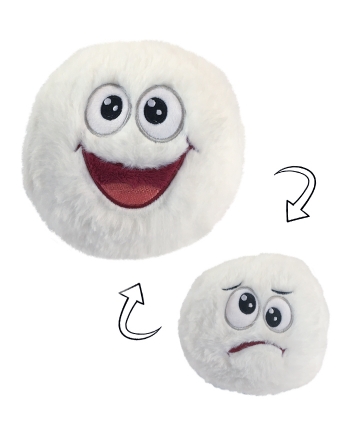 Hračka - Plyšová sněhová koule oboustranná - 15 cm