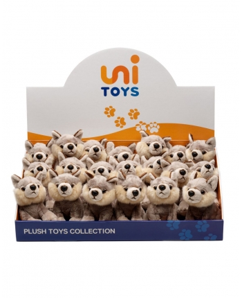 Hračka - Plyšový vlk sedící - Authentic Edition - 15 cm