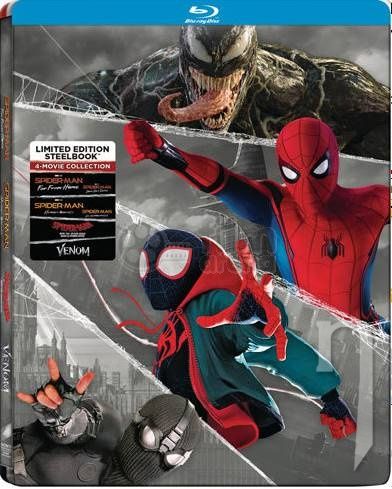 BLU-RAY Film - SPIDER-MAN + VENOM (Kolekce 4 filmů) Steelbook