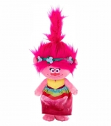 Hračka -  Plyšová Poppy v duhových šatech - Trollovia - 33 cm