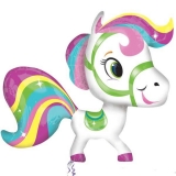 Hračka - Héliový balón koník Playful biely - 68 cm 