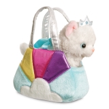 Hračka - Plyšová kabelka s kočkou - Fancy Pals - 20,5 cm