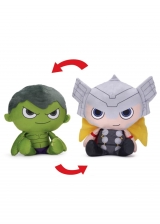 Hračka - Plyšová oboustranná postavička - Hulk a Thor - Marvel - 28 cm