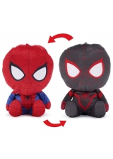 Hračka - Plyšová oboustranná postavička - Spider-Man a Miles Morales - Marvel - 28 cm