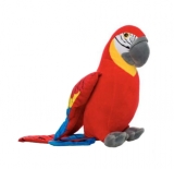 Hračka - Plyšový papoušek červený - 40 cm