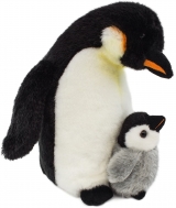 Hračka - Plyšový tučňák s mládětem - Authentic Edition - 22 cm