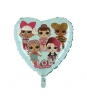 Héliový balón - LOL Surprise - Modré srdce - 45 cm