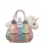 Plyšová kabelka dúhová s jednorožcom - Fancy Pals - 20,5 cm