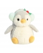 Plyšový tučňák - šedobílý vánoční - Pom Pom - 18 cm