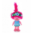 Hračka -  Plyšová Poppy v modrých šatách - Trollovia - 33 cm