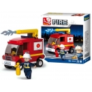 Hračka - Stavebnica Hasiči malé auto pož.75ks
