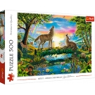 Hračka - Puzzle 500 Vlci v prírode