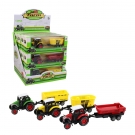Hračka - Traktor farmársky s vlečkou, 12 ks v box