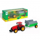 Hračka - Traktor s vlečkou na zotrvačník 21cm