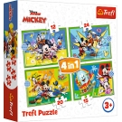 Hračka - Puzzle 4v1 Disney Mickey