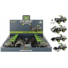 Hračka - Stavebné stroje šedozelené 19cm